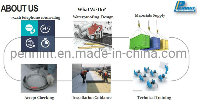 Post Application Sticky HDPE Waterproof Membrane for Vertical Wall