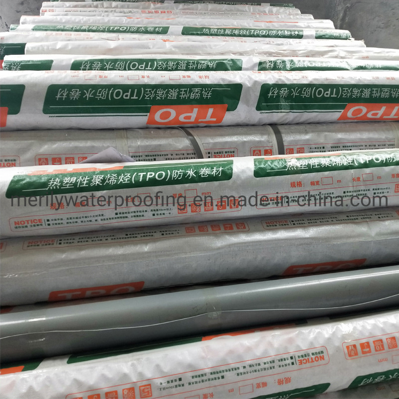 1.5mm Homogeneous Self Adhesive Tpo Roofing Waterproof Membrane