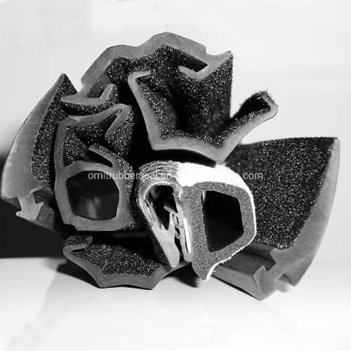 Custom Extruded EPDM Flocked Sealing Profile for Car Door Window