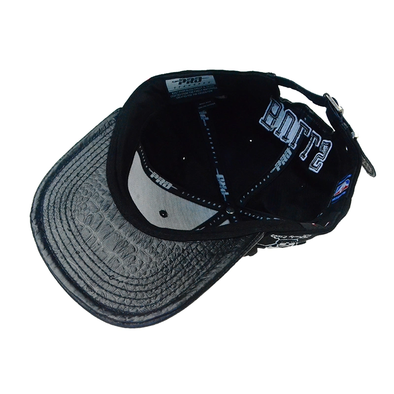 Custom Fashion Cotton Embroidery Cap PU Leather Baseball Cap Hat Basketball Cap Vintage Snapback Hat