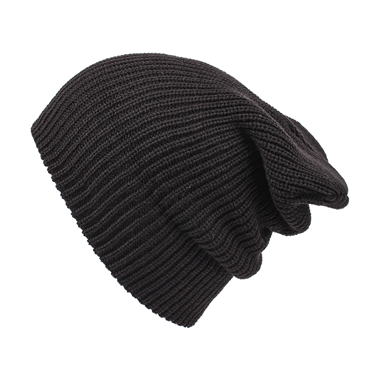 Custom 100% Acrylic Winter Warm Cap Beanie Hat Slouch Hat Slouch Knitted Hat