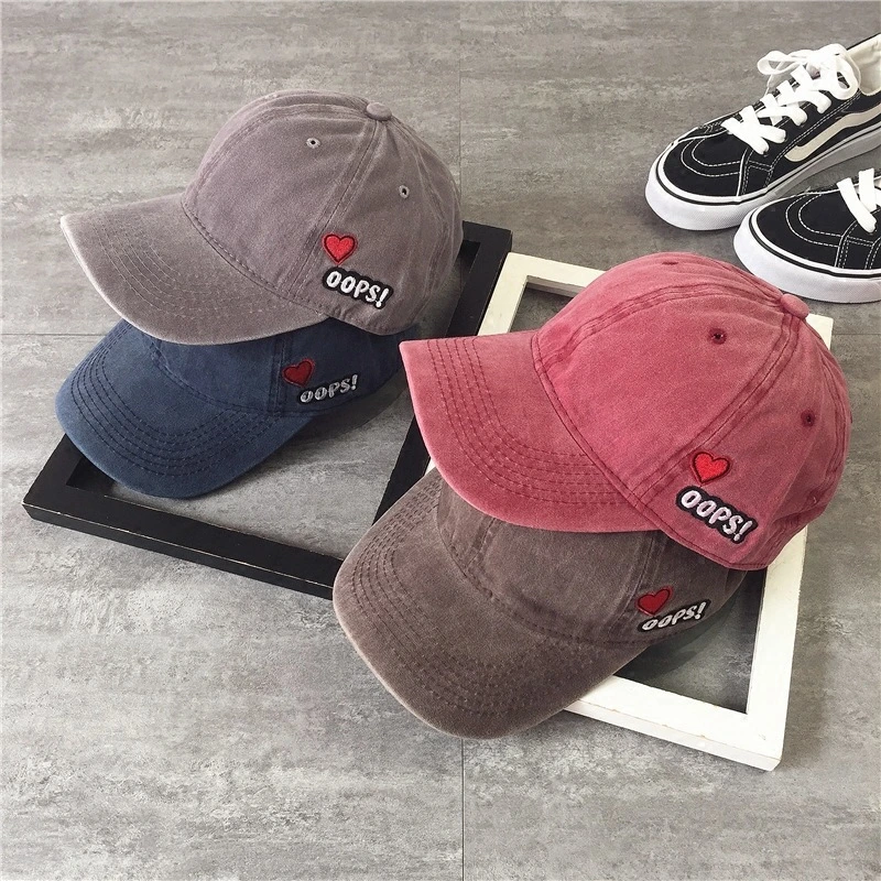 Fashion Cheap Hot Sell Trucker Cap Custom Dad Hats 6 Panel Denim Wash Baseball Cap