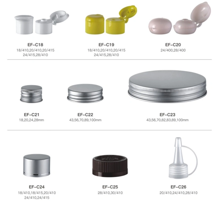 Plastic Bottle Twist Top Cap Cosmetic Pipe Fish Dropper Cap 20/410 Spiral Tipped Plastic Cap