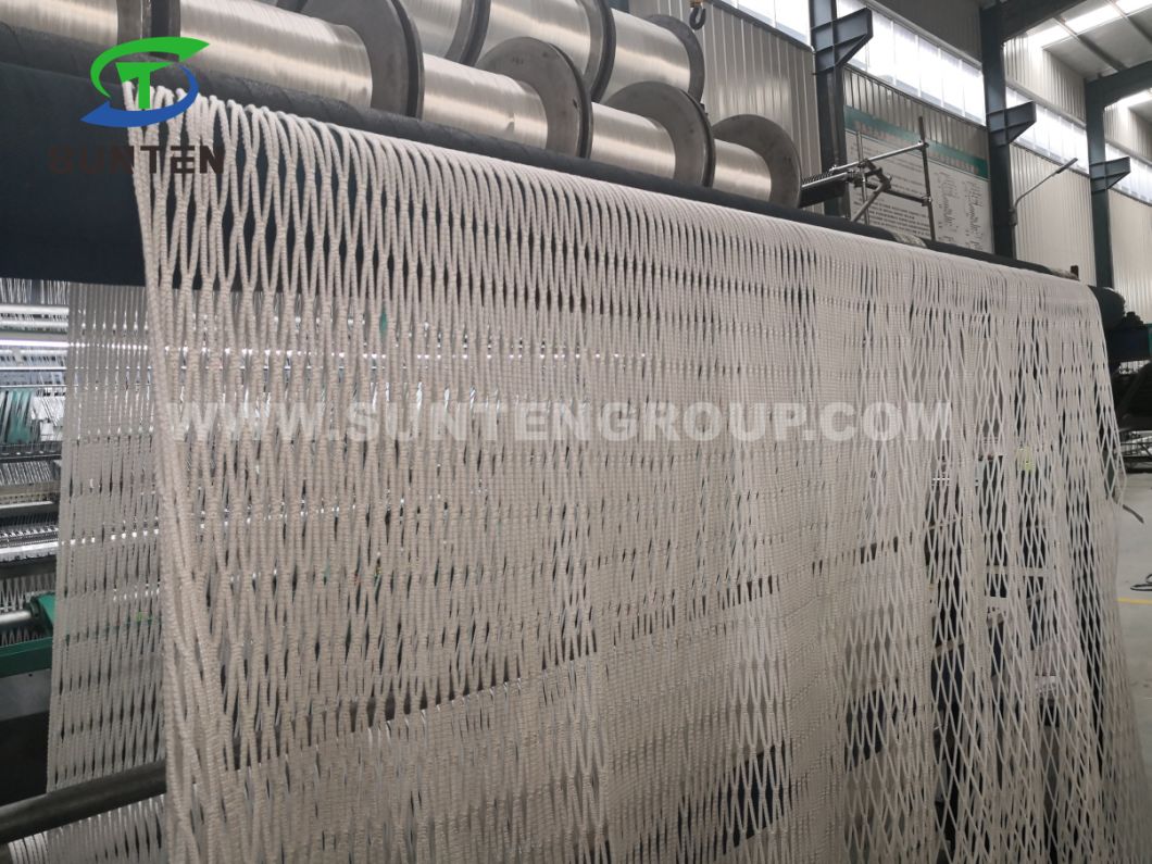 Heavy Duty Rainbow Color High Safety Knotless Cargo Climbing Net, Anti Falling Net, Safety Catch Net in Construction Sites, Amusement Park, Ski Resort