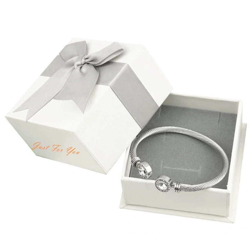 Wholesale Custom Recyled Paper Jewelry Box with Ribbon