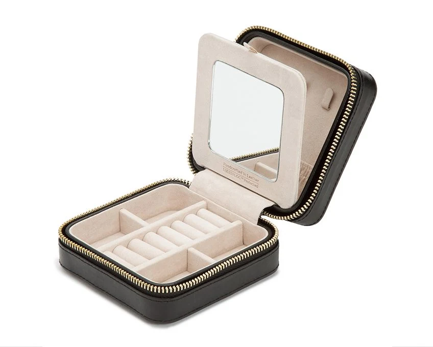 Jewelry Box High Quality Square Wooden Leather Velvet Jewelry Watch Cosmetic Perfume Gift Packaging Jewellery Box