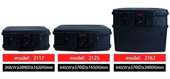 Small Portable File Box Jewelry Fireproof Waterproof Chest (Guarda 2117)