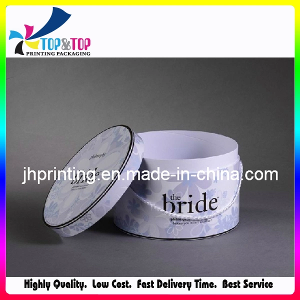 China Elegant Beautiful Handmade Paper Cylinder Jewelry Packaging Box