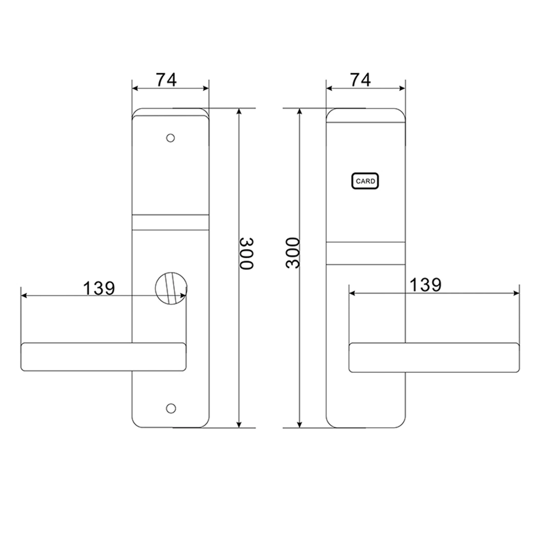 High Quality Hot Selling Aluminium Material Hotel Key Card Digital Door Locks for Project