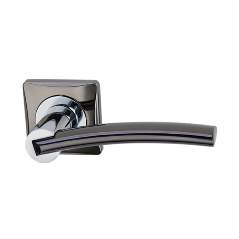 Door Locks Hardware Aluminum Luxury Zinc Alloy Interior Split Type Tube Lever Black Door Handle