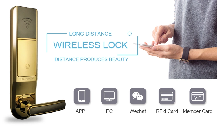 OEM China Electronic Access Control Door Handles Locks for Hotel
