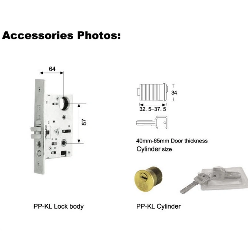 Best Selling Entrance Door Lock Handle Stainless Steel Mortise Door Lever Handle Lock Double Door Set