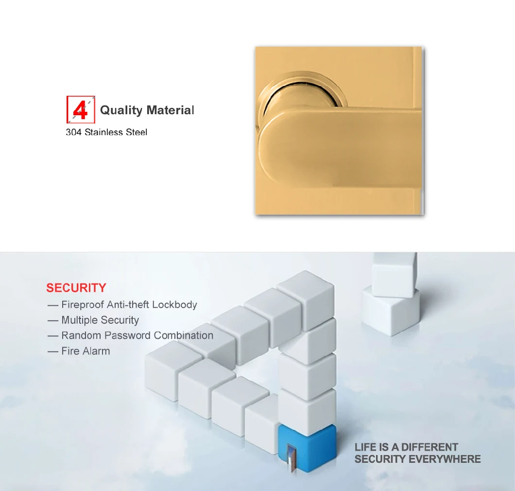 Wholesale Hotel Door Locks Home Security RFID Reader Door Lock High Quality Locks for Hotel