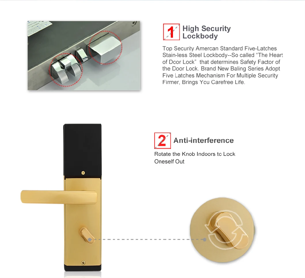 2020 RFID Lock Hotel Electric Lock Suitable for Aluminium or Glass Door Lock Tap Card Opening
