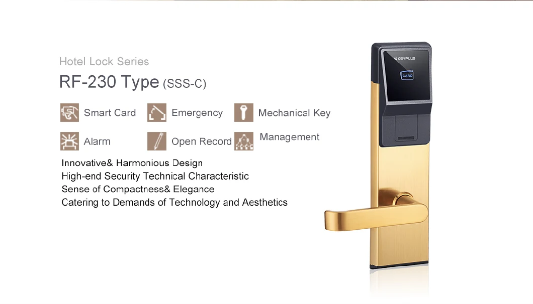 Wholesale Hotel Door Locks Home Security RFID Reader Door Lock High Quality Locks for Hotel