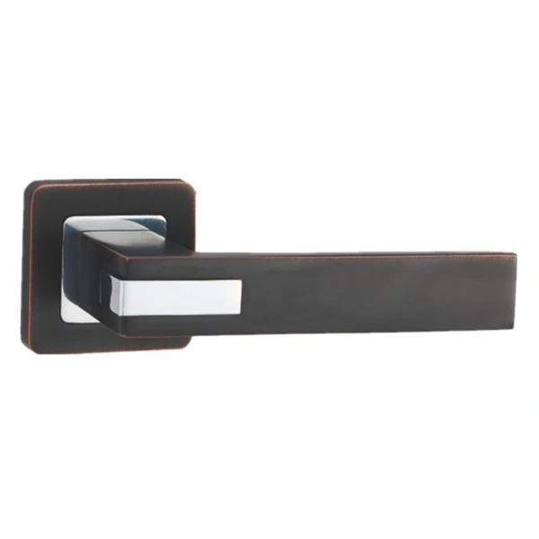 Door Locks Hardware Aluminum Luxury Zinc Alloy Interior Split Type Tube Lever Black Door Handle