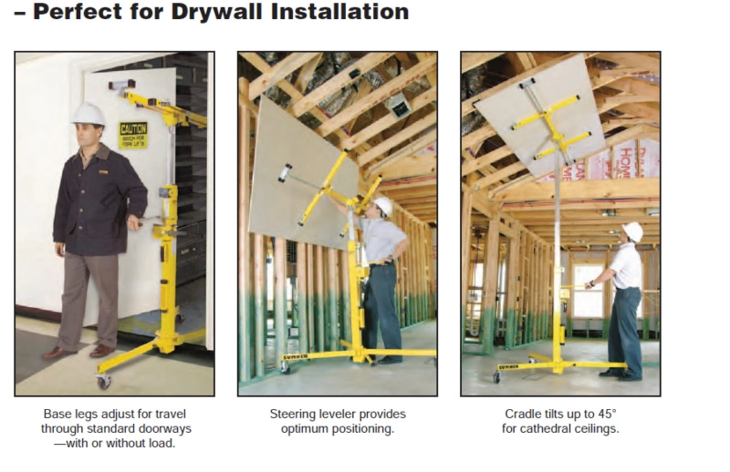 Portable Manual Material Lift with Swivel Locks