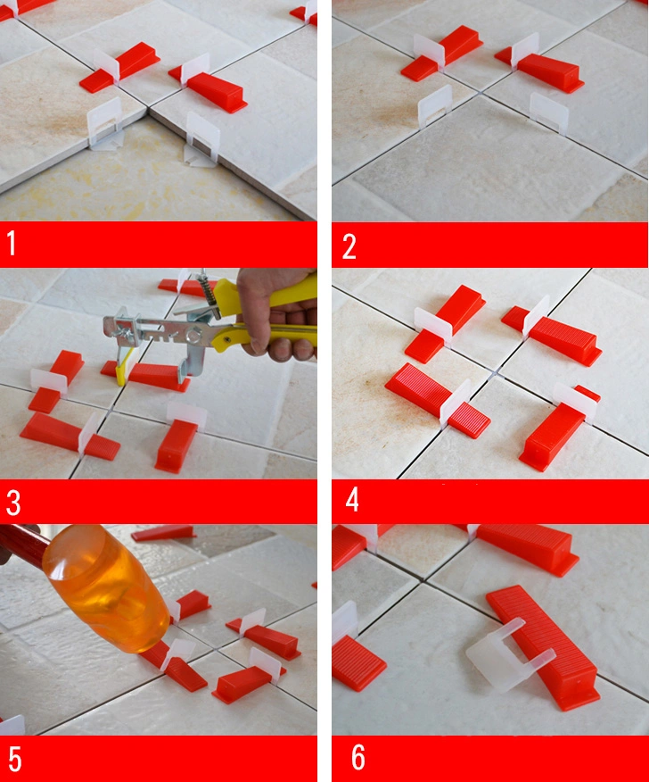 2mm Floor Tile Leveling System Clips Wedges Tile Leveling Spacers Building Material