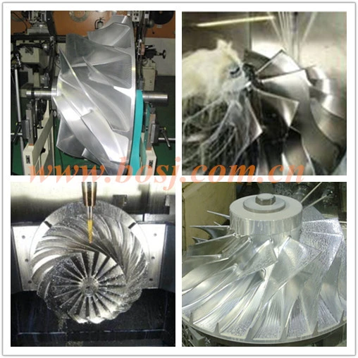 Billet 5 Axis Machined Aluminum Compressor Wheel Factory Custom