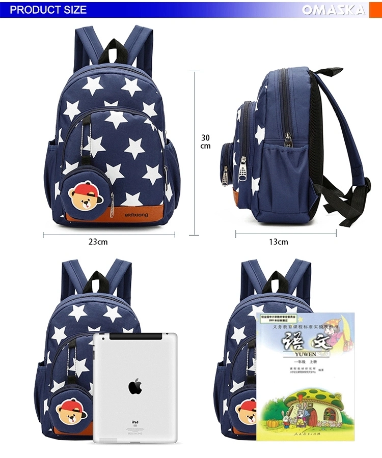 Fashion Korean Style Cartoon Nursery School Kids Backpack Children School Bag