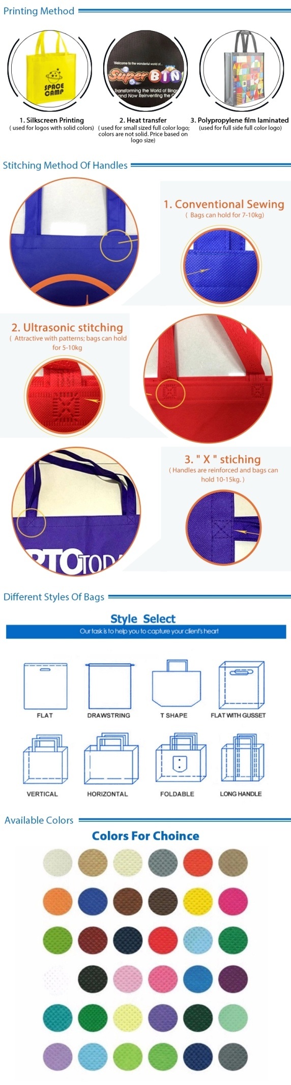 Custom New Design Non-Woven Fabric Laundry Tote Bag
