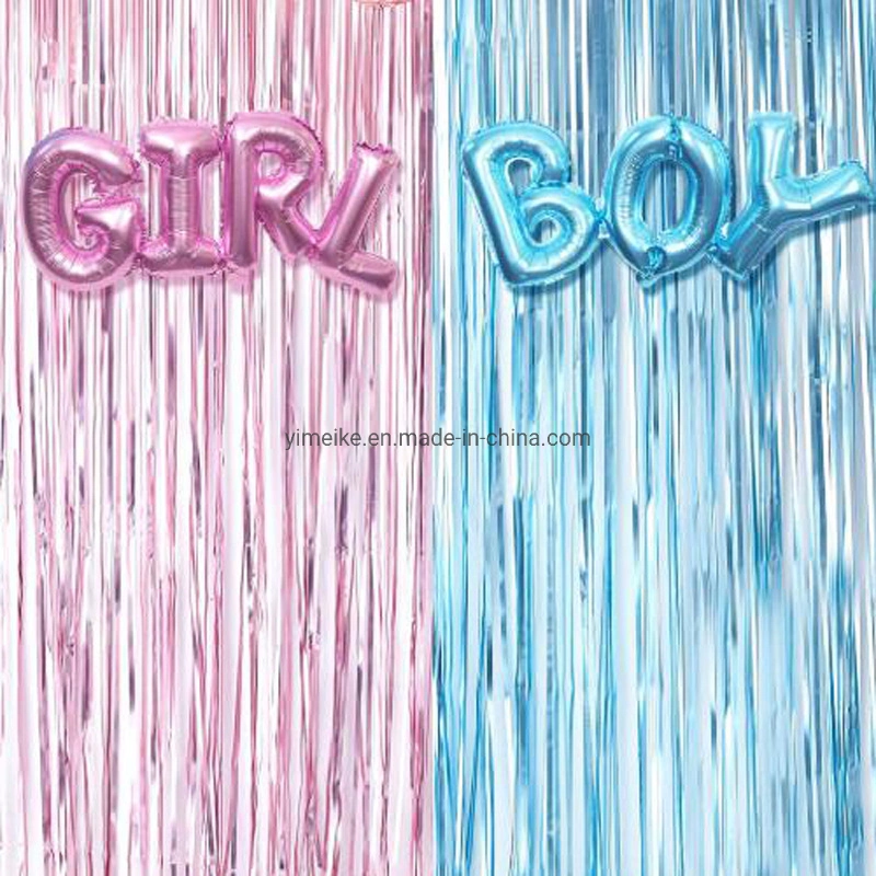 Boy Girl Rain Curtain Balloon Set Baby Party Gender Reveals Decoration