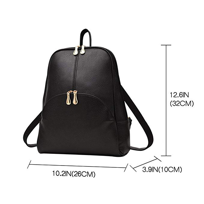 Lady Bags Backpack Purse PU Leather Zipper Bags Casual Backpacks Shoulder Bags