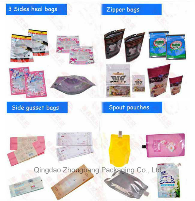 One-Side Clear Resealable aluminium Foil Stand up Zipper Bag