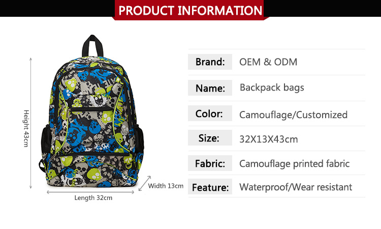 Free Design Climb Bag Backpack Custom Made Cheap Child School Bag