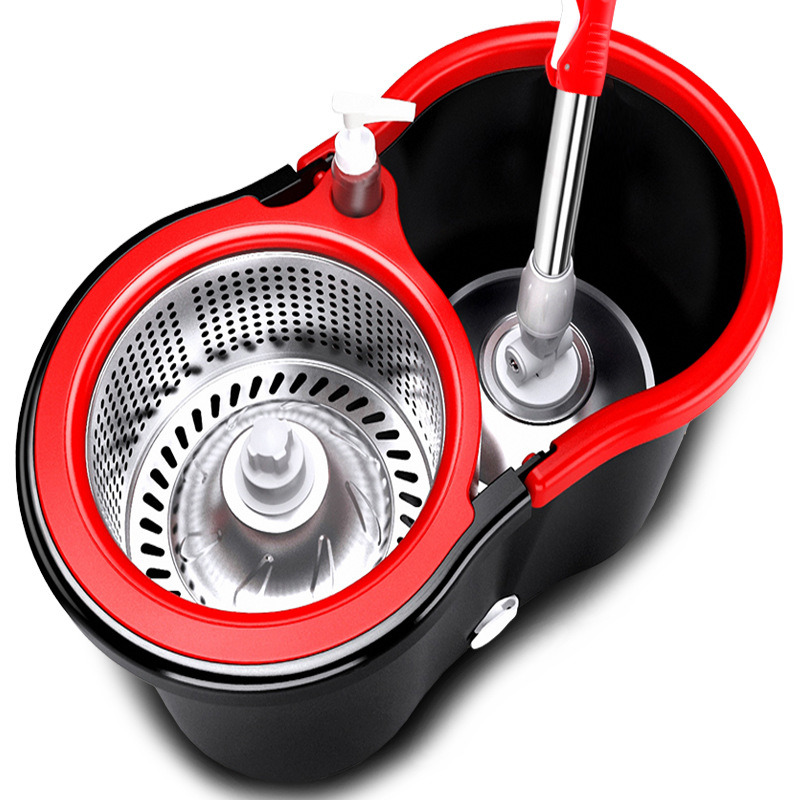 360 Lazy Degree Rotating Twist Floor Cleaning Mop and Bucket Cotton Wet Plastic Mops