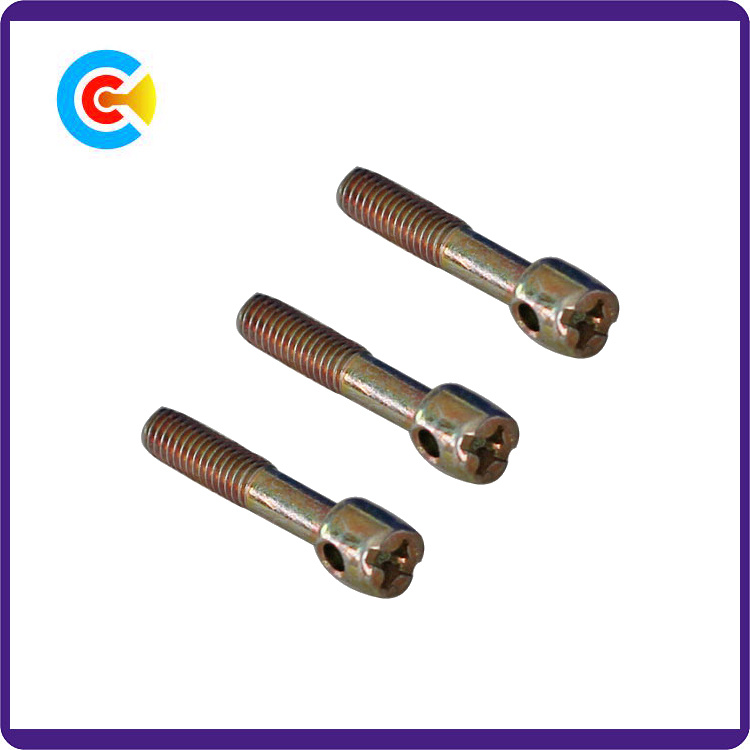 DIN/ANSI/BS/JIS Carbon-Steel/Stainless-Steel Cross Flat Pad Combination Lead Seal Screw