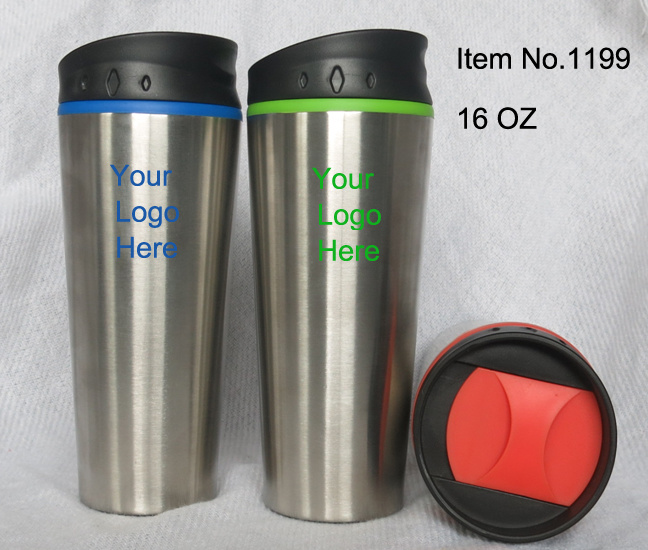 Stainless Steel Auto Travel Mug with Client Logo, Sports Mug, Coffee Mug, Tea Mug, Custom Logo Mug