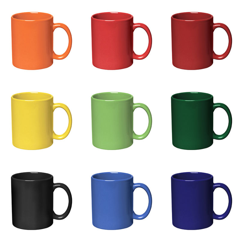 11oz Straight Ceramic Mugs Porcelain Coffee Cup From Chinese Factory