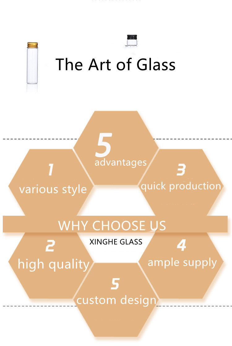 Clear Spice Glass Bottle for Oil Sesame Cumin