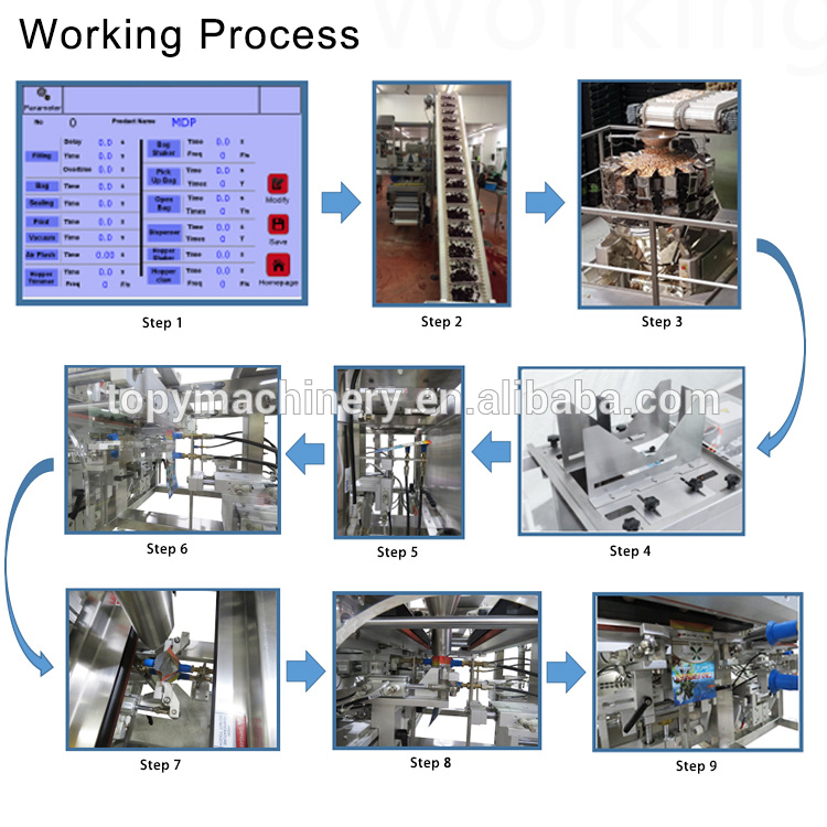 Automatic Weight Nuts Flax Seeds Doypack Granule Packing Machine