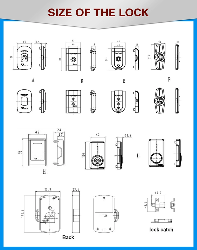 Panel Type Electronic Locker Lock / Cabinet Lock (BW502B/SC-D)