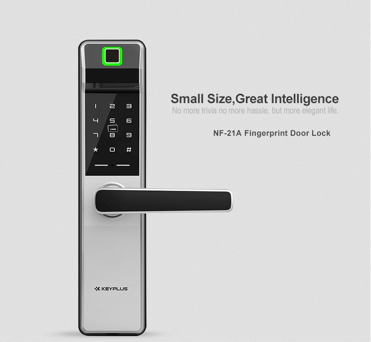 Electronic Biometric Fingerprint Door Lock Keyless Digital Door Lock Fingerprint +Password + Cards+ Mechanical Keys for Home