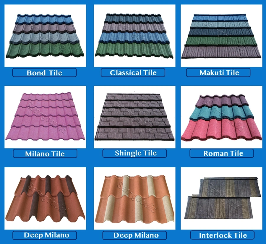 High Quality Stone Coated Steel Roofing Tile Color Steel Plate Material Stone Coated Roof Sheet