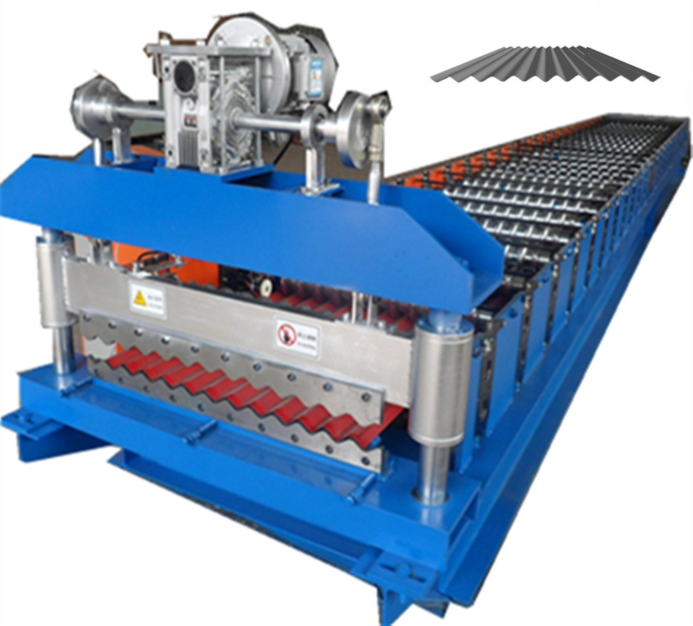 Heibei Botou Manufacturer High Quality Corrugated Roofing Sheet Metal Corrugated Steel Roofing Tiles Roll Forming Machine