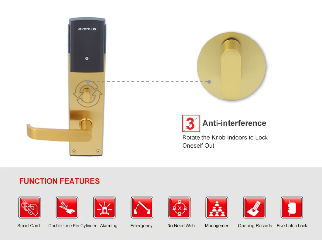 Wholesale Cheap High Security Easy Hotel Card Reader Door Lock, RFID Access Control Door Lock