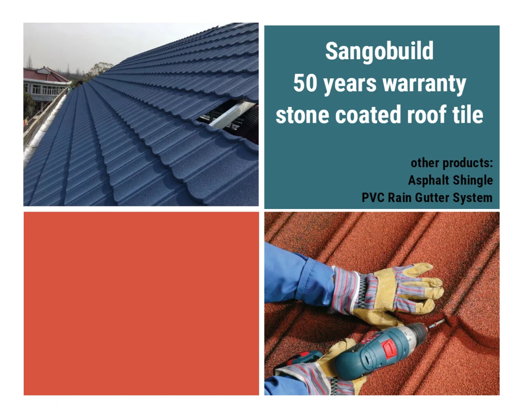 High Quality Stone Coated Steel Roofing Tile Color Steel Plate Material Stone Coated Roof Sheet