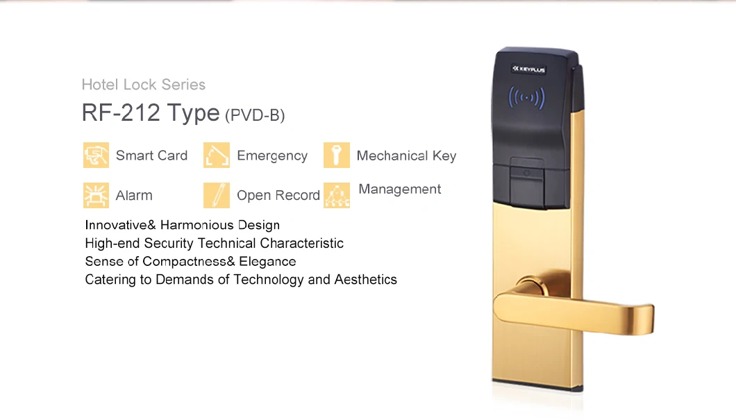 Wholesale Cheap High Security Easy Hotel Card Reader Door Lock, RFID Access Control Door Lock