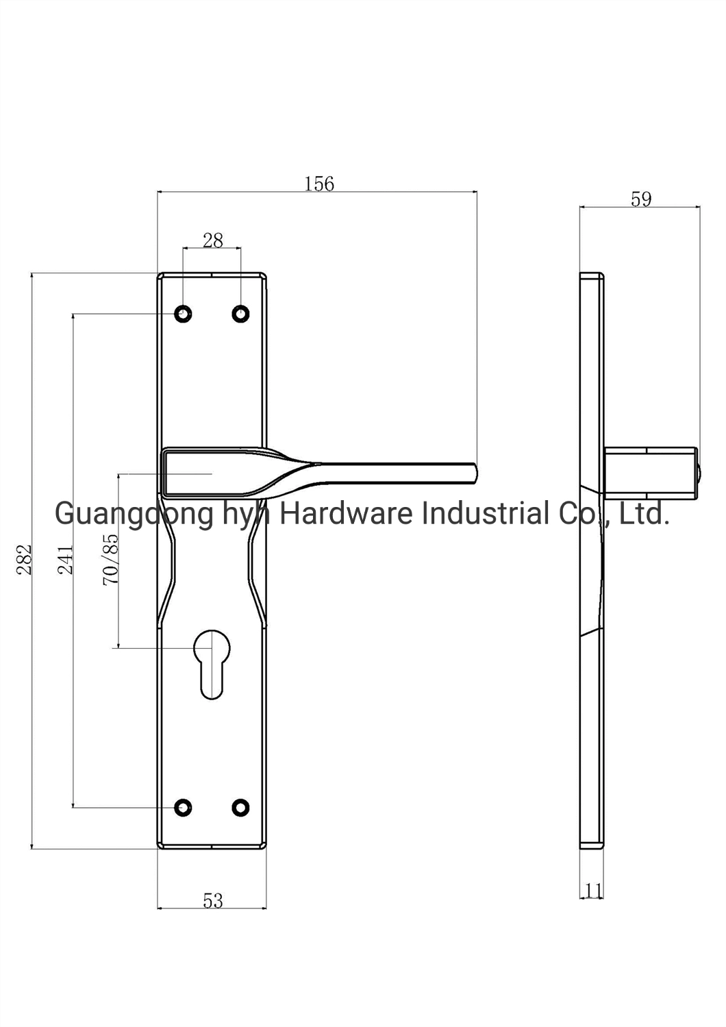 Entrance Australia Lock Door Handle, High Security Door Handle with Lock