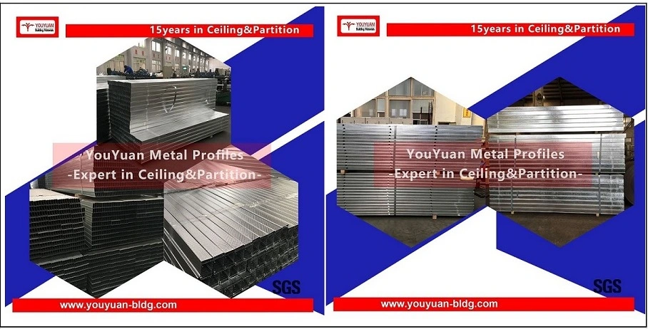 Gypsum Board Drywall Partition Metal Channel Galvanized Steel Wall Frame Track and Stud