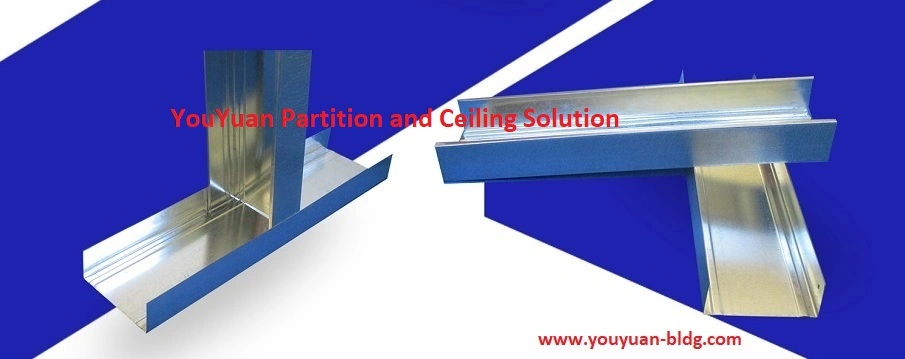 Gypsum Board Drywall Partition Metal Channel Galvanized Steel Wall Frame Track and Stud