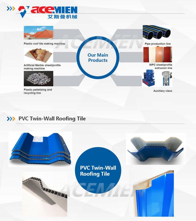 PVC Hollow Twin Wall Corrugated Roofing Sheet Extrusion Machine