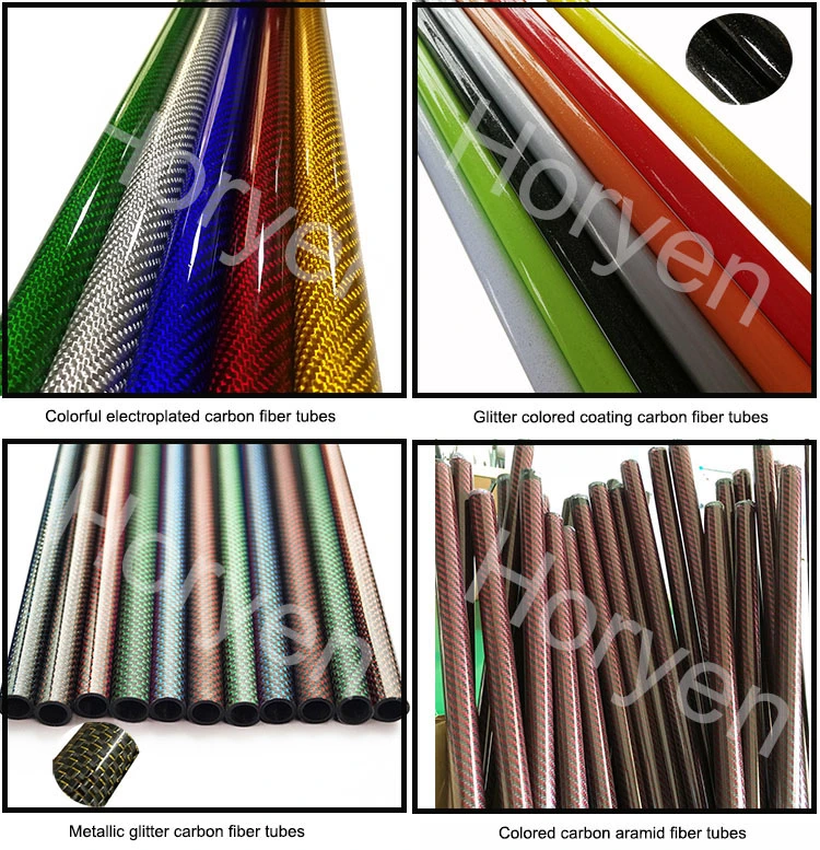 Customized Colorful Carbon Fiber Tube 3K Weave Round Tube