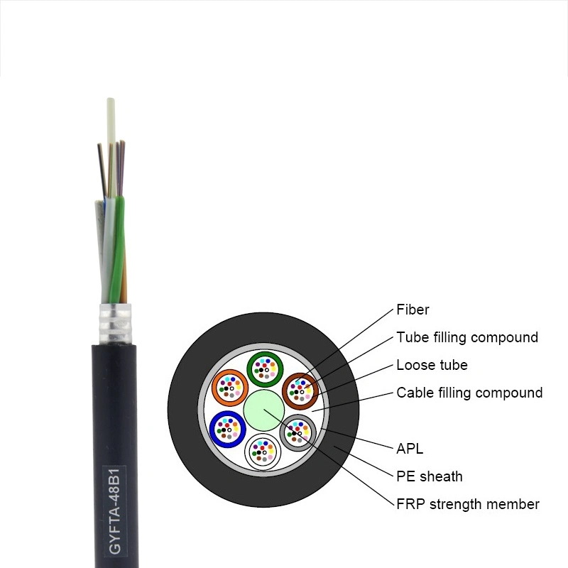 2 Fibers to 288 Fibers Gyfta- Stranded Loose Tube Non-Metallic Strength Member Non-Armored Cable