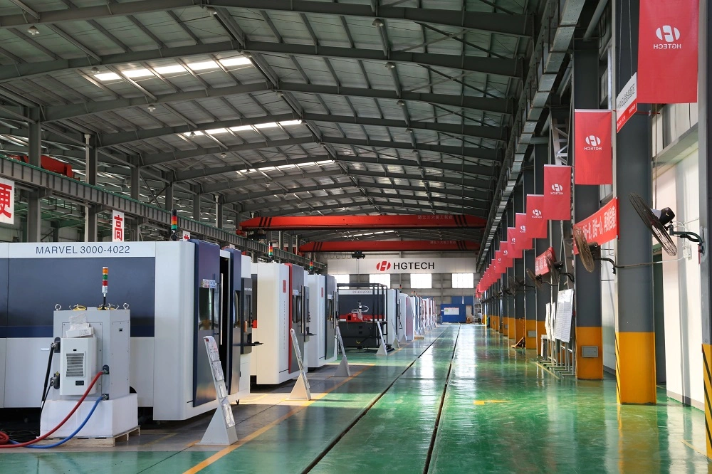 Wuhan Hgtech Metal Tube Plate 15000W/8000W Fiber Laser Cutting Machine for 10mm Carbon Steel