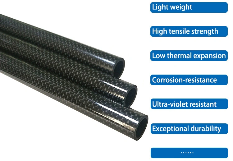 Cheap Price Custom Logo Round Colored Carbon Fiber Tube Pipe